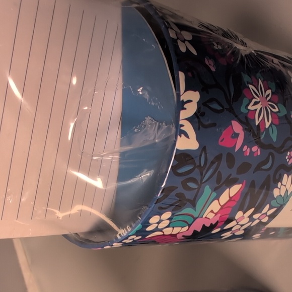 Vera Bradley X Staples Set of 3 Pen Cups & Magnetic Note Pad Sets in Bloom Berry - Picture 5 of 7